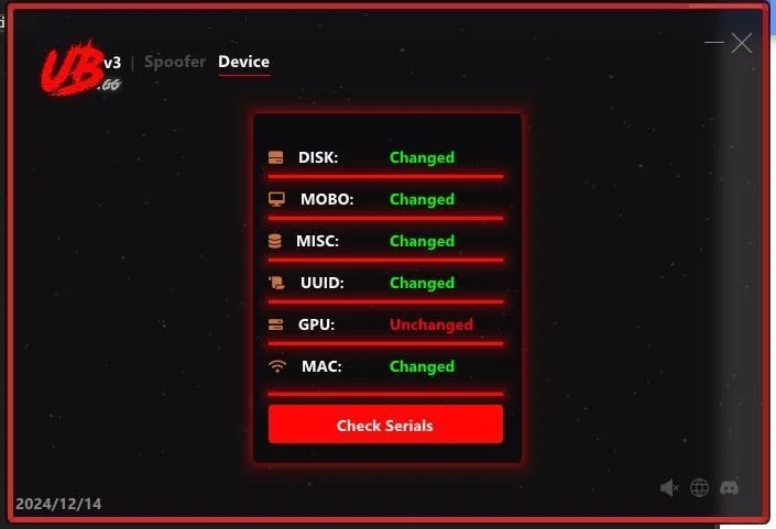 UBGG Spoofer